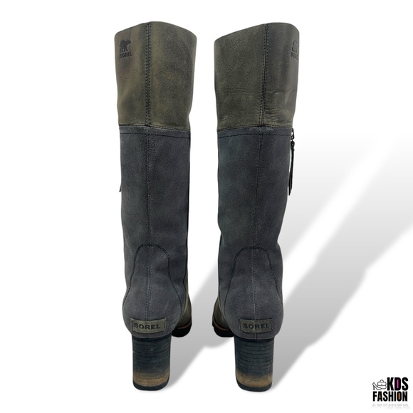 Sorel “Addington” Tall Dark Grey/Black Waterproof Boots 8 - Picture 4 of 15